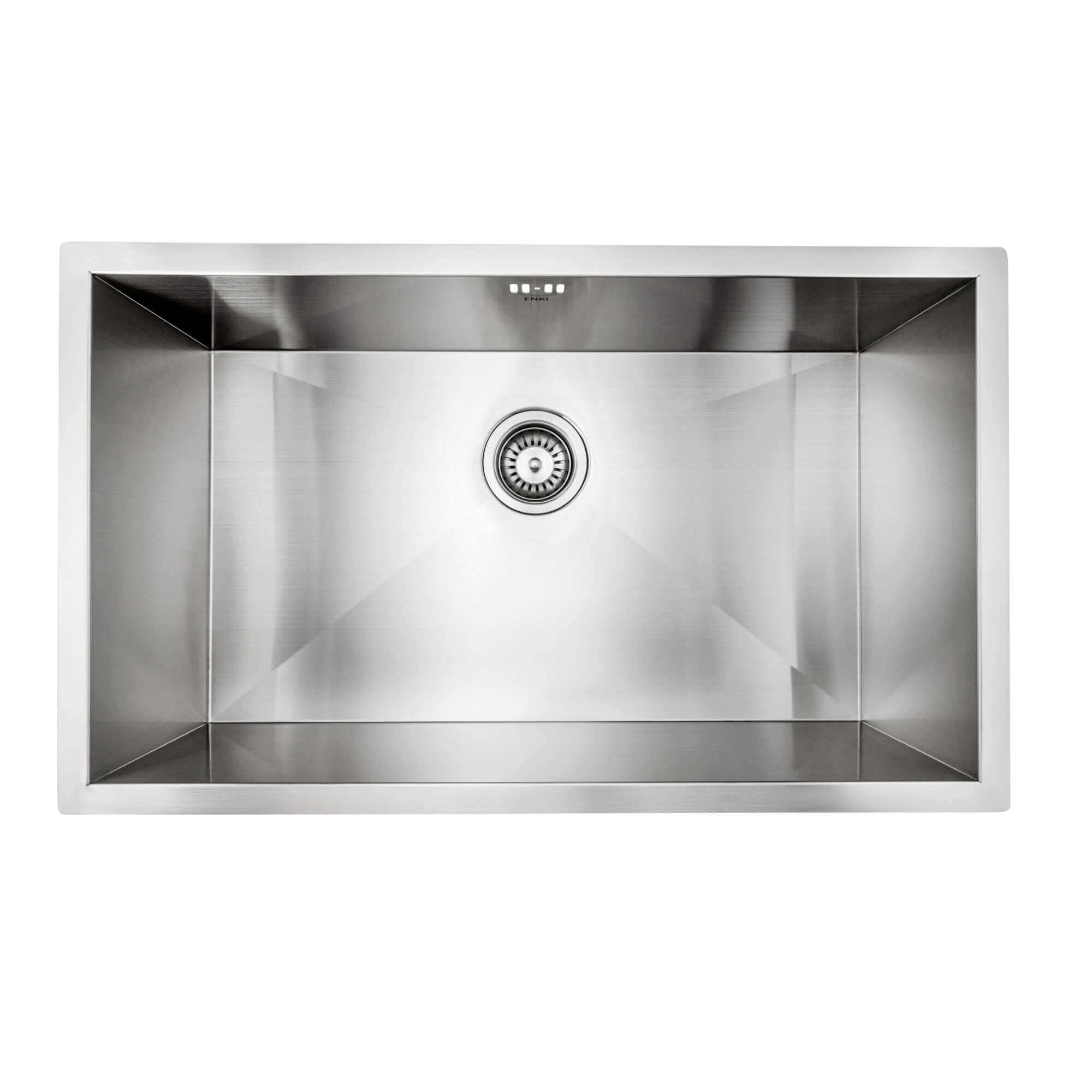 Bali Brushed Stainless Steel Kitchen Sink Undermount Or Topmount With Overflow (760mm X 455mm, 1.0 Bowl)