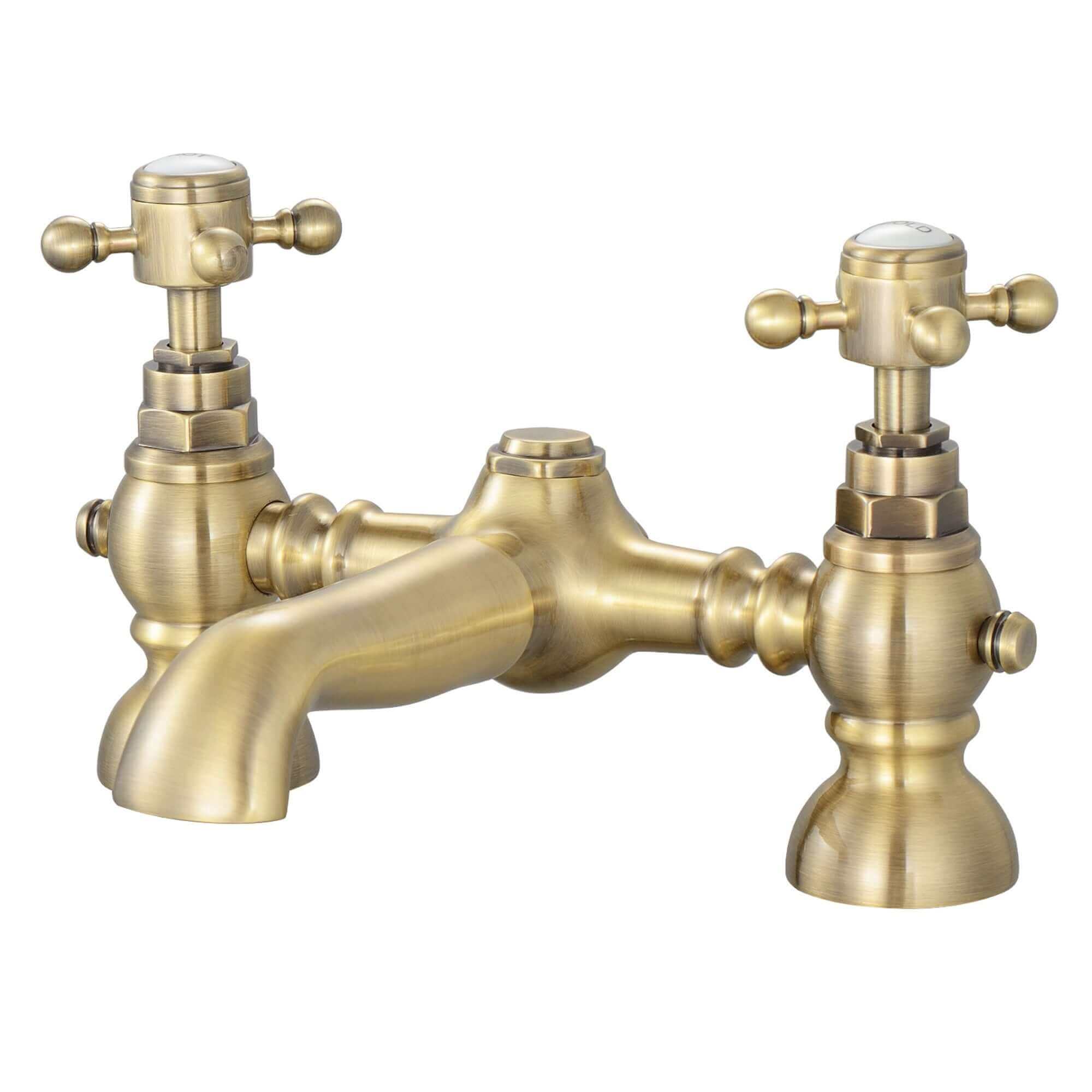 Camberley traditional bath mixer tap crosshead - antique brass